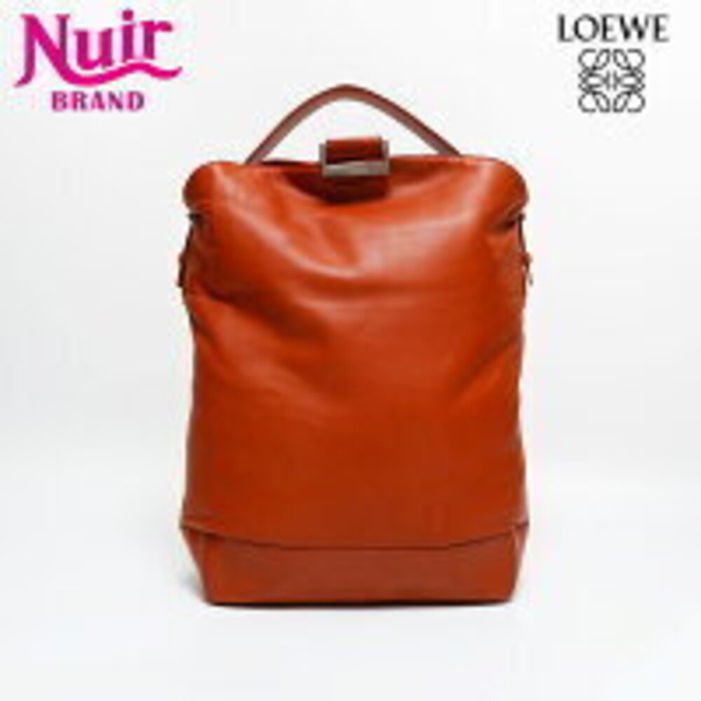 Loewe Leather One Shoulder Hobo Bag Brown